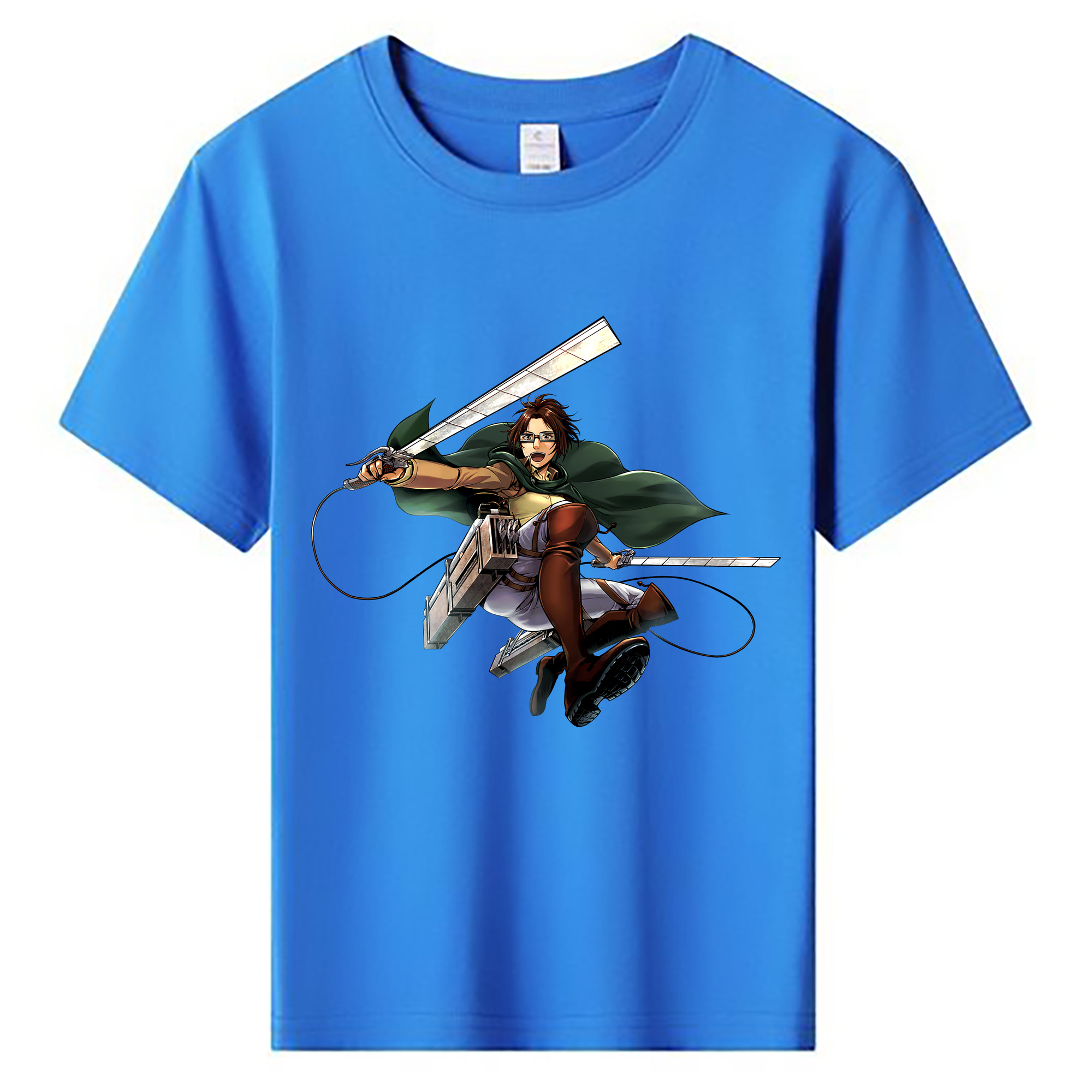 （画像用） 進撃の巨人 ハンジ·ゾエ Attack on Titan Hanji Zoe 綿100％キッズTシャツ（フロントプリント）